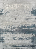 Imola IML-1004 Modern Viscose, NZ Wool Rug IML1004-811 Beige, Medium Gray, Light Gray, Navy, Teal, Charcoal 90% Viscose, 10% NZ Wool 8' x 11'