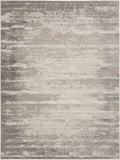 Nourison Cyrus CYR04 Modern Machine Made Power-loomed Indoor only Area Rug Ivory/Grey 9' x 12' 99446830203