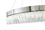 Bethel Chrome LED Chandelier in Stainless Steel & Crystal