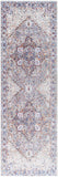 Infinity INF-2304 Traditional Polyester Rug INF2304-2673 Dark Blue, Camel, Rust, Pale Blue, Medium Gray, Light Gray, Cream 100% Polyester 2'6" x 7'3"