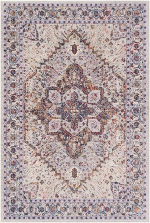 Infinity INF-2304 Traditional Polyester Rug INF2304-81012 Dark Blue, Camel, Rust, Pale Blue, Medium Gray, Light Gray, Cream 100% Polyester 8'10" x 12'