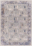 Infinity INF-2307 Traditional Polyester Rug INF2307-81012 Dark Blue, Pale Blue, Camel, Medium Gray, Light Gray, Cream 100% Polyester 8'10" x 12'