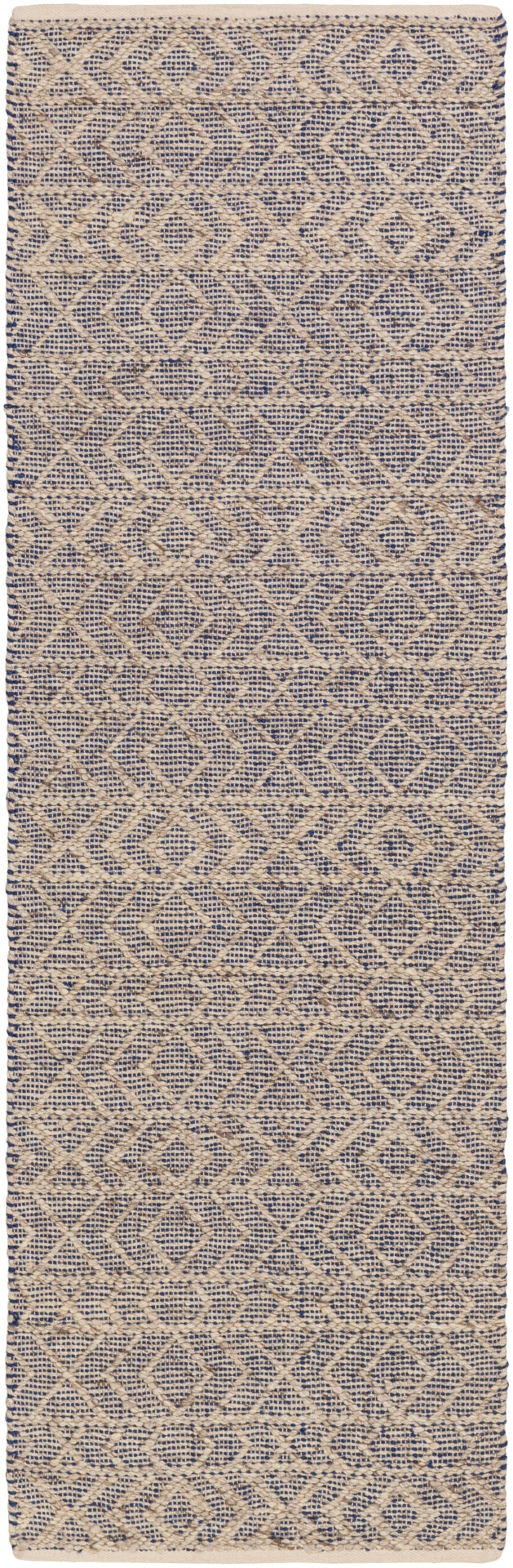 Ingrid ING-2003 Modern Viscose, Wool Rug ING2003-913 Dark Blue, Ivory, Taupe 65% Viscose, 35% Wool 9' x 13'