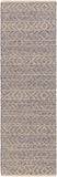 Ingrid ING-2003 Modern Viscose, Wool Rug ING2003-268 Dark Blue, Ivory, Taupe 65% Viscose, 35% Wool 2'6" x 8'