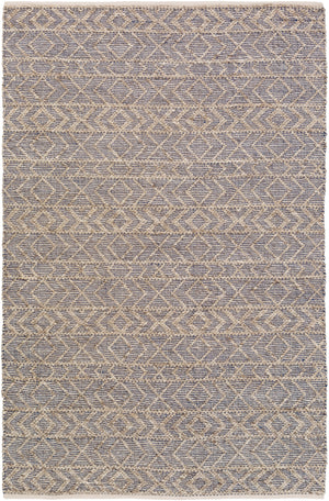 Ingrid ING-2003 Modern Viscose, Wool Rug ING2003-913 Dark Blue, Ivory, Taupe 65% Viscose, 35% Wool 9' x 13'