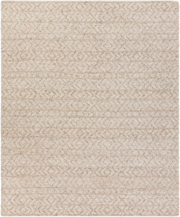 Ingrid ING-2004 Modern Viscose, Wool Rug ING2004-810 White, Ivory, Taupe 65% Viscose, 35% Wool 8' x 10'