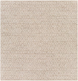 Ingrid ING-2004 Modern Viscose, Wool Rug ING2004-8SQ White, Ivory, Taupe 65% Viscose, 35% Wool 8' Square