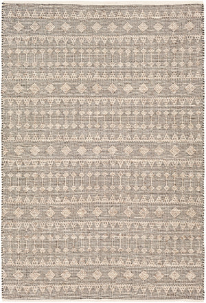 Ingrid ING-2005 Modern Viscose, Wool Rug ING2005-913 Beige, Cream, Dark Blue 65% Viscose, 35% Wool 9' x 13'