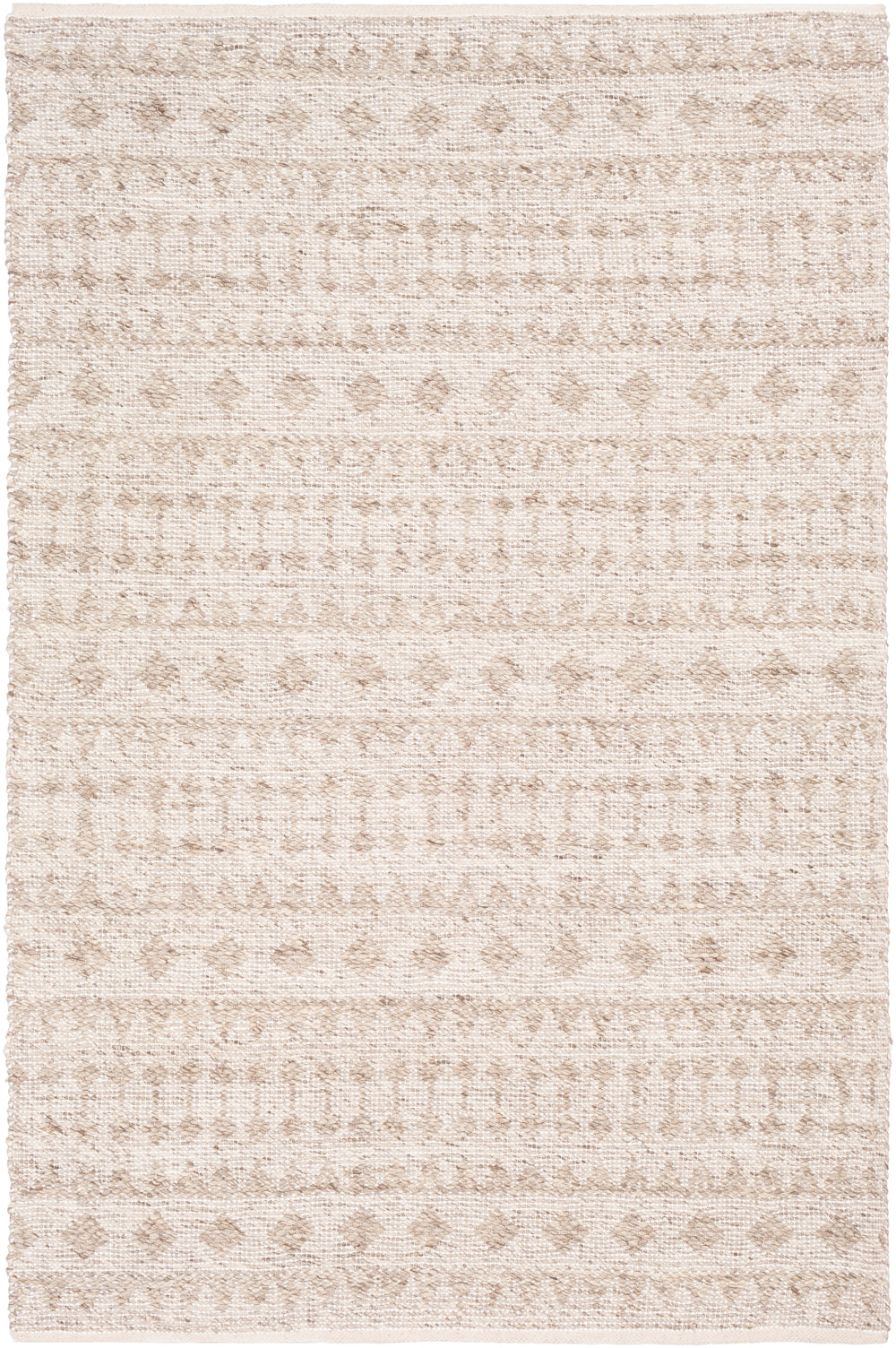 Ingrid ING-2006 Modern Viscose, Wool Rug ING2006-913 Metallic - Silver, White 65% Viscose, 35% Wool 9' x 13'