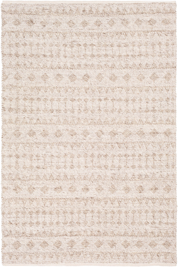 Ingrid ING-2006 Modern Viscose, Wool Rug ING2006-913 Metallic - Silver, White 65% Viscose, 35% Wool 9' x 13'