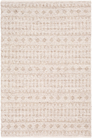 Ingrid ING-2006 Modern Viscose, Wool Rug ING2006-913 Metallic - Silver, White 65% Viscose, 35% Wool 9' x 13'