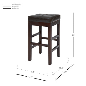 Valencia Backless Bicast Leather Counter Stool – Stylish, Durable Design for Kitchens and Breakfast Bars