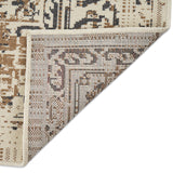 Noble House Althoff 7'10" x 10' Indoor/Outdoor Area Rug, Sand Gray and Ivory