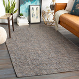 Inola INL-1000 Modern Wool Rug INL1000-81012 Bright Blue, Medium Gray, Tan, Dark Brown 100% Wool 8'10" x 12'