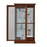 Pulaski Furniture Lighted Sliding Door 5 Shelf Curio Cabinet in Cherry Brown 20485-PULASKI 20485-PULASKI