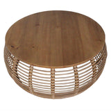 Iris Rattan Round Coffee Table Honey