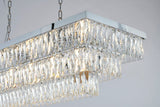 Bethel Chrome Chandelier in Metal & Crystal