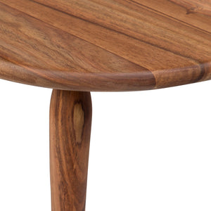 Porter Designs Urban Solid Sheesham Wood Round Contemporary End Table Natural 05-117-08-1439