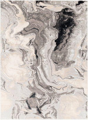 Impulse IPS-2300 Modern Polypropylene, Polyester Rug IPS2300-71010 Taupe, Beige, Black, Charcoal, Light Gray, Cream 70% Polypropylene, 30% Polyester 7'10" x 10'