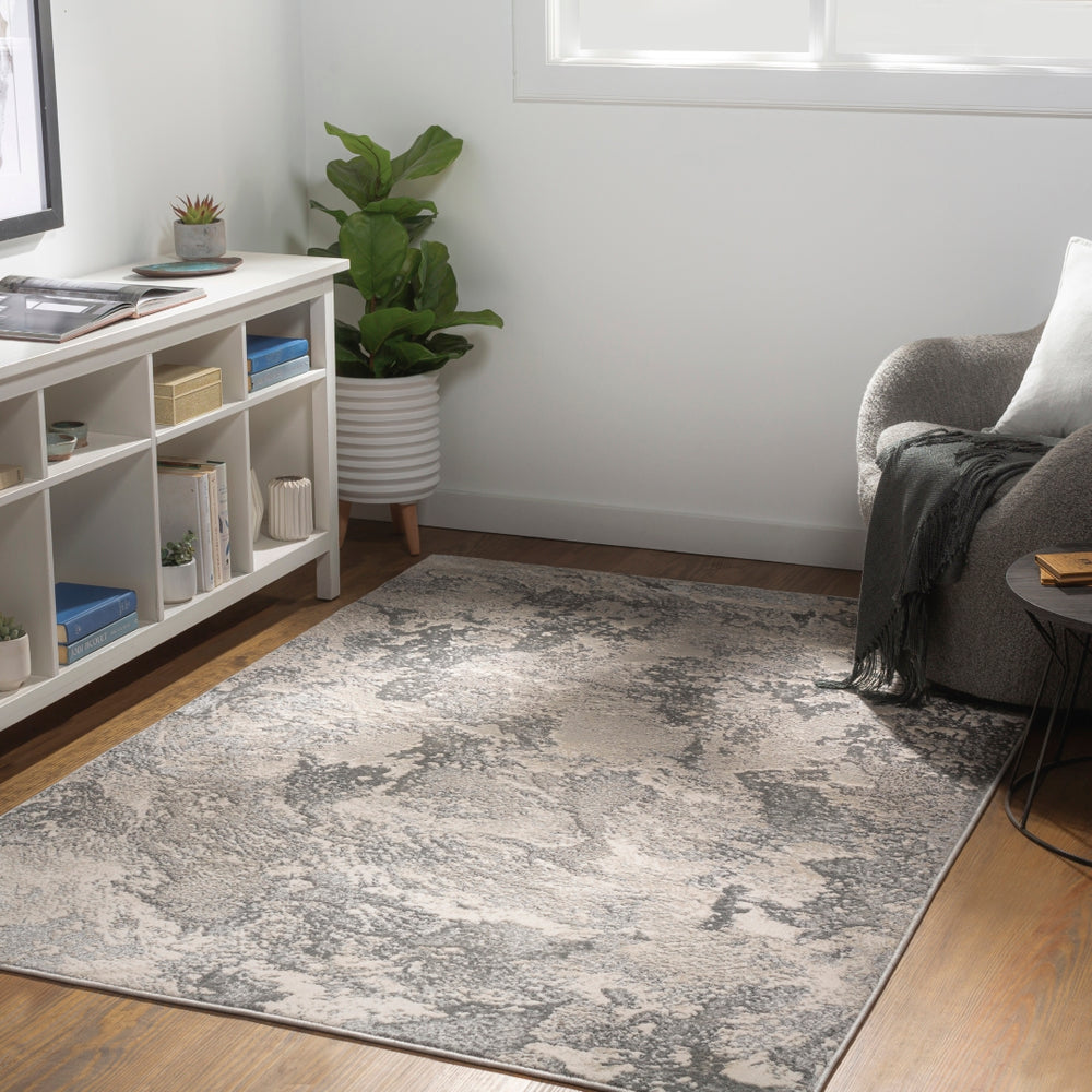 Impulse IPS-2301 Modern Polypropylene Rug IPS2301-81012 Charcoal, Taupe, Light Gray, Beige, Cream 100% Polypropylene 8'10" x 12'