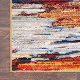 Nourison Chroma CRM04 Colorful Machine Made Loom-woven Indoor only Area Rug Lava Flow 4' x 6' 99446378781