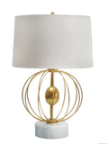 Bethel Gold Table Lamp in Metal & Marble