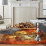 Nourison Le Reve LER07 Artistic Machine Made Tufted Indoor only Area Rug Red/Multicolor 5'3" x 7'3" 99446494818