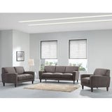 Porter Designs Evan Soft Textured Microfiber Contemporary Sofa Brown 01-195-01-8130