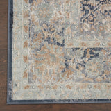 Nourison kathy ireland Home Malta MAI09 Vintage Machine Made Power-loomed Indoor only Area Rug Navy 7'10" x 10'10" 99446375995