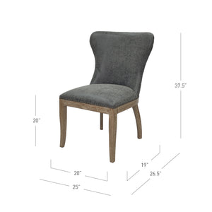 Dorsey Faux Leather Dining Chairs - Set of 2, Distressed Style with Driftwood Legs for Comfort