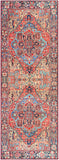 Iris IRS-2310 Traditional Polyester Rug IRS2310-2720 Bright Red, Navy, Wheat, Ice Blue, Grass Green, Ivory 100% Polyester 2'7" x 20'