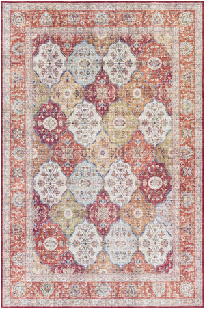 Iris IRS-2311 Traditional Polyester Rug IRS2311-912 Camel, Garnet, Ivory, Navy, Wheat, Ice Blue 100% Polyester 9' x 12'