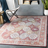 Iris IRS-2311 Traditional Polyester Rug IRS2311-912 Camel, Garnet, Ivory, Navy, Wheat, Ice Blue 100% Polyester 9' x 12'