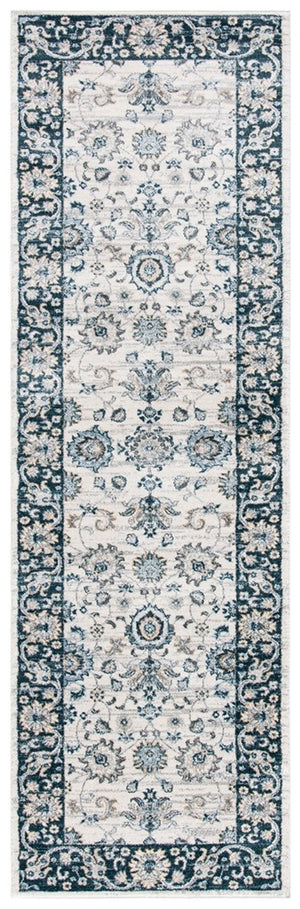 Isabella 940 Transitional Power Loomed Polypropylene Pile Rug Cream / Navy