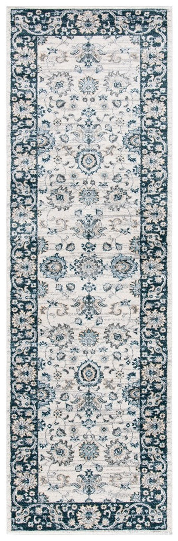 Isabella 940 Transitional Power Loomed Polypropylene Pile Rug Cream / Navy
