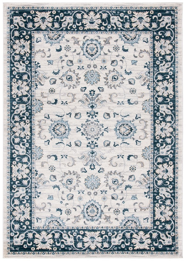 Isabella 940 Transitional Power Loomed Polypropylene Pile Rug Cream / Navy