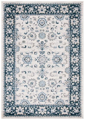 Isabella 940 Transitional Power Loomed Polypropylene Pile Rug Cream / Navy