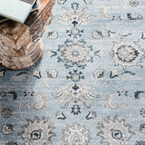 Isabella 940 Transitional Power Loomed Polypropylene Pile Rug Light Blue / Cream