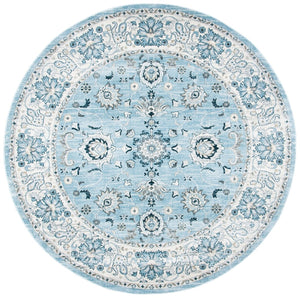 Isabella 940 Transitional Power Loomed Polypropylene Pile Rug Light Blue / Cream