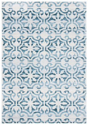 Isabella 956 Transitional Power Loomed Polypropylene Pile Rug Navy / Ivory