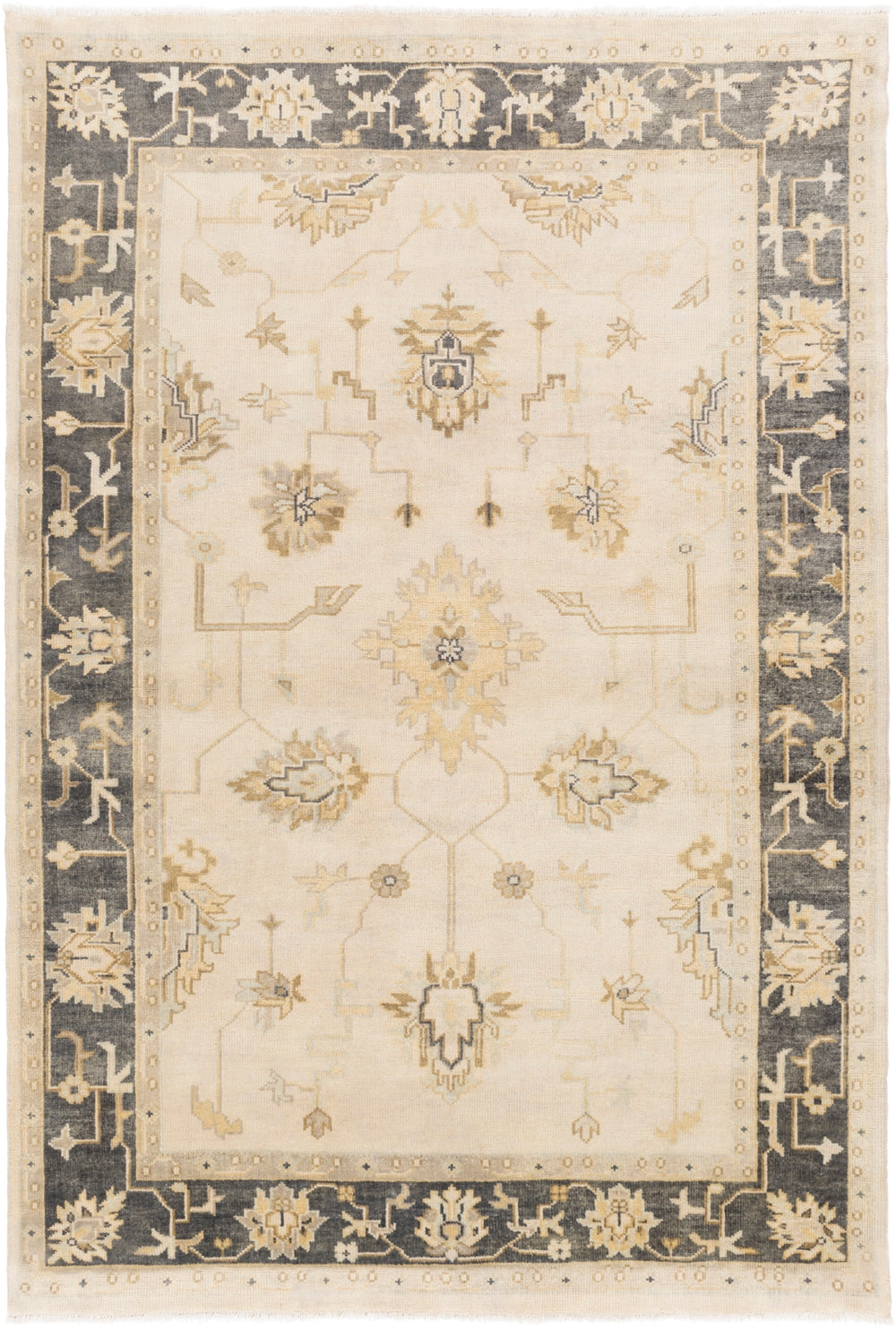 Istanbul IST-1003 Traditional NZ Wool Rug IST1003-913 Khaki, Dark Green, Olive, Dark Brown 100% NZ Wool 9' x 13'