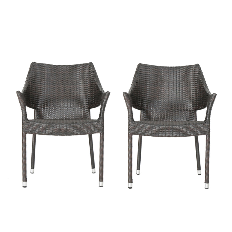 Cliff Outdoor Wicker Chairs Set of 2 English Elm