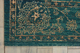 Nourison Nourison 2020 NR202 Persian Machine Made Loomed Indoor Area Rug Teal 6'6" x 9'5" 99446364050