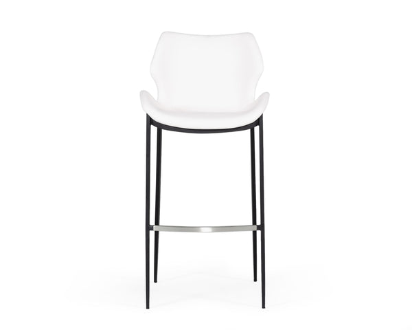 VIG Furniture Modrest Ithaca - Modern White Leatherette Bar Stool (Set of 2) VGHR5409B-WHT