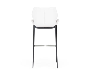 VIG Furniture Modrest Ithaca - Modern White Leatherette Bar Stool (Set of 2) VGHR5409B-WHT