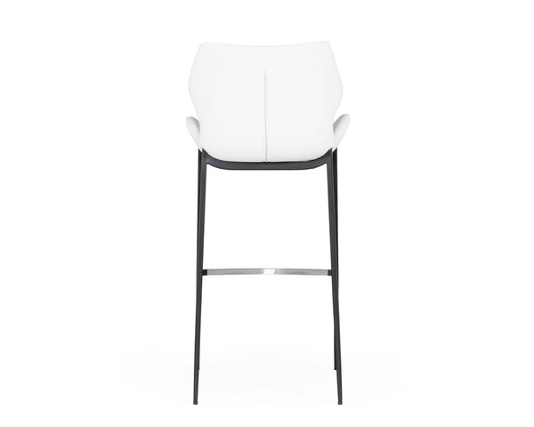 VIG Furniture Modrest Ithaca - Modern White Leatherette Bar Stool (Set of 2) VGHR5409B-WHT