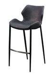 VIG Furniture Modrest Ithaca - Industrial Dark Grey Eco-Leather Bar Stool (Set of 2) VGHR5409B-DKGRY-BS