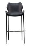 VIG Furniture Modrest Ithaca - Industrial Dark Grey Eco-Leather Bar Stool (Set of 2) VGHR5409B-DKGRY-BS