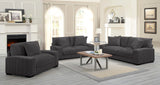 Porter Designs Big Chill Corduroy Contemporary Sofa Gray 01-33C-01-2249