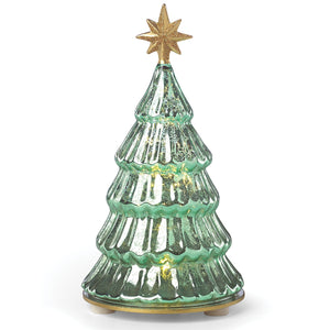 Wintery Woods™ Lit Mercury Glass Pine Tree - Set of 4 (Pine Tree only)